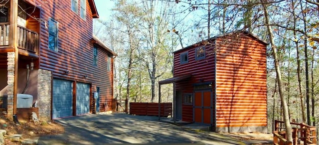 view of home's exterior featuring a garage