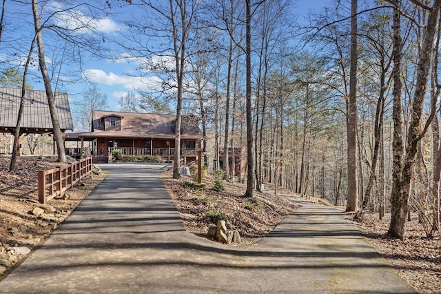 exterior space with a porch