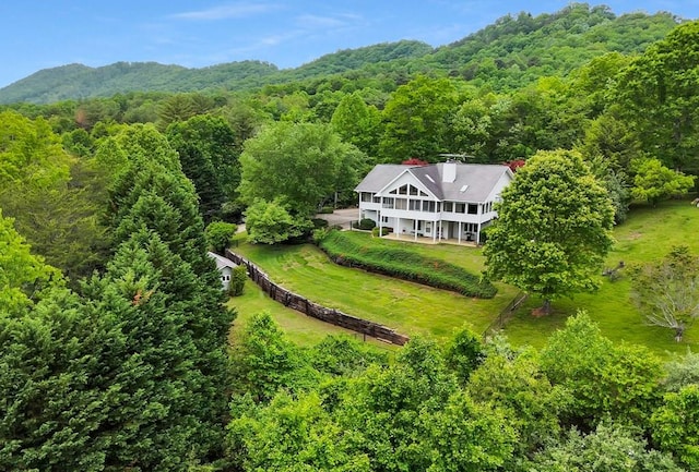 498 Old Dyer Rd, Hayesville, NC 28904 - aerial view of property and surrounding area featuring a heavily wooded area