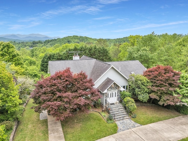 498 Old Dyer Rd, Hayesville, NC 28904 - aerial view of property and surrounding area with a heavily wooded area