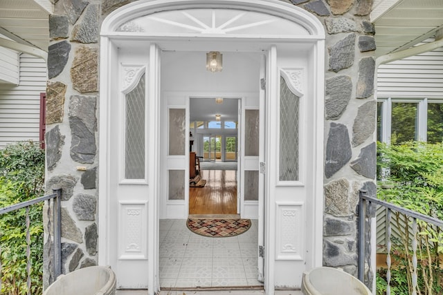 498 Old Dyer Rd, Hayesville, NC 28904 - property entrance featuring stone siding