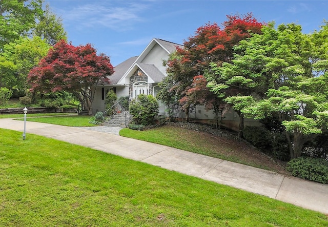 498 Old Dyer Rd, Hayesville, NC 28904 - view of property hidden behind natural elements featuring a front lawn