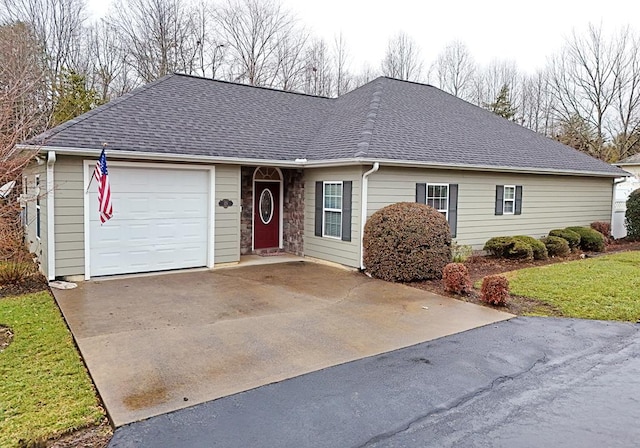 ranch-style house with a garage