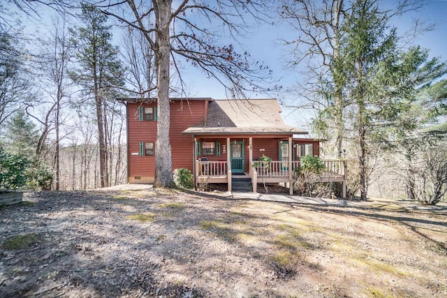 1544 Country Walk, Murphy, NC 28906 - view of front facade featuring crawl space and a shingled roof