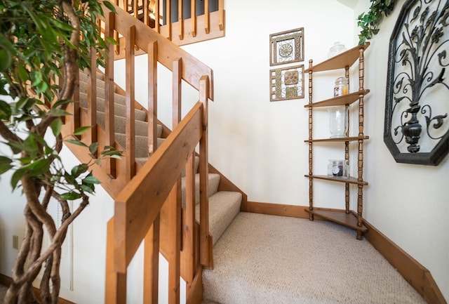1544 Country Walk, Murphy, NC 28906 - stairway featuring carpet and baseboards
