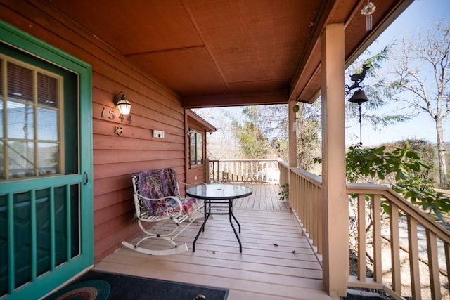 1544 Country Walk, Murphy, NC 28906 - wooden terrace featuring covered porch