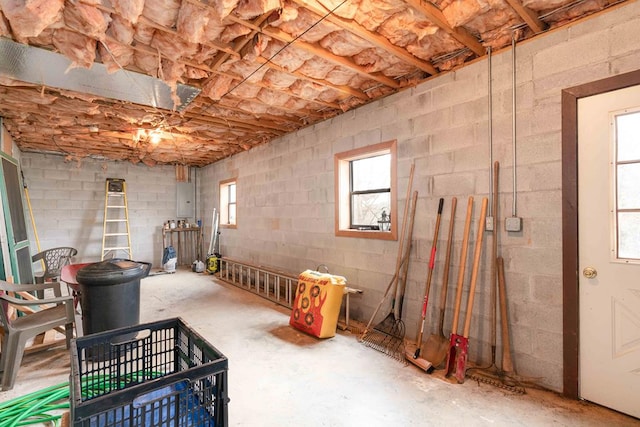 1544 Country Walk, Murphy, NC 28906 - basement featuring concrete block wall and electric panel