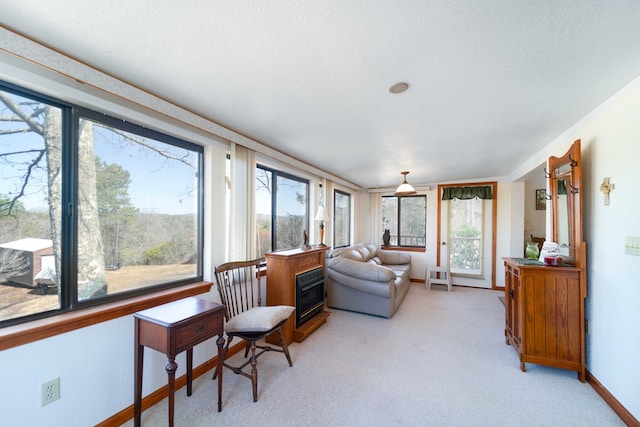 1544 Country Walk, Murphy, NC 28906 - sunroom / solarium featuring heating unit, baseboards, and carpet flooring