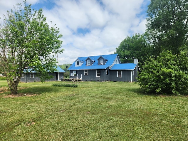 27 Russell Farm Rd, Andrews, NC 28901 - rear view of house featuring a yard and a chimney