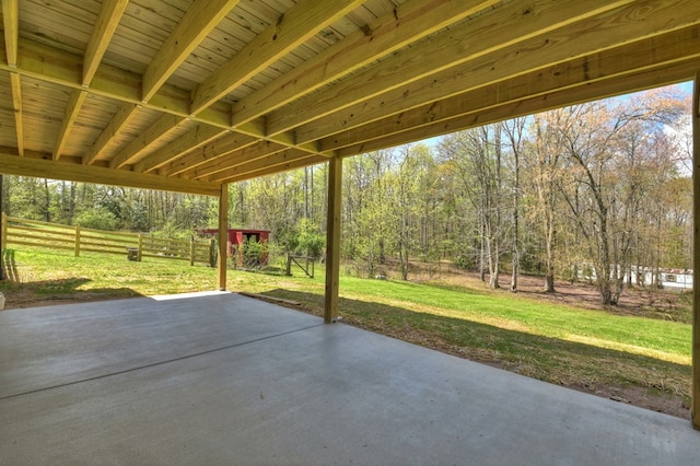 975 Goss Rd, Epworth, GA 30541 - view of patio featuring a view of trees