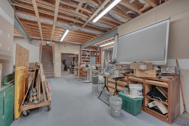 interior space with concrete flooring