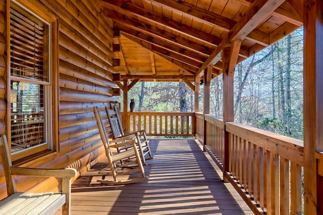 view of wooden terrace