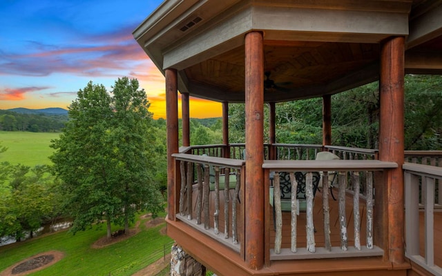 view of deck at dusk