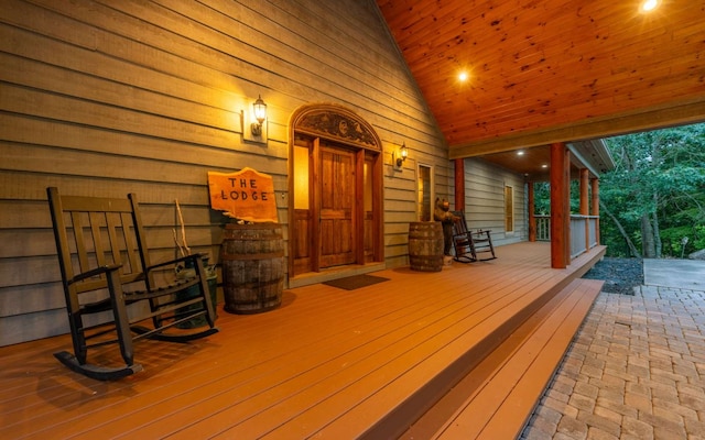 view of wooden terrace