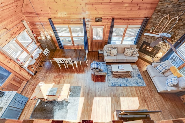 480 Sugar Mountain Rd, Blue Ridge, GA 30513 - living area featuring wood finished floors