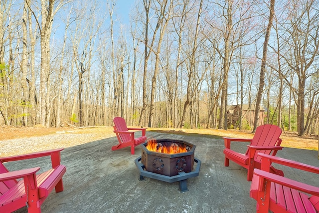 480 Sugar Mountain Rd, Blue Ridge, GA 30513 - exterior space with an outdoor fire pit and a patio