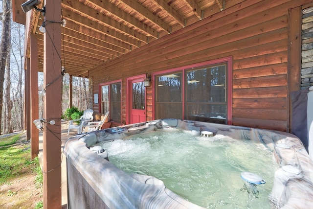 480 Sugar Mountain Rd, Blue Ridge, GA 30513 - exterior space with a hot tub