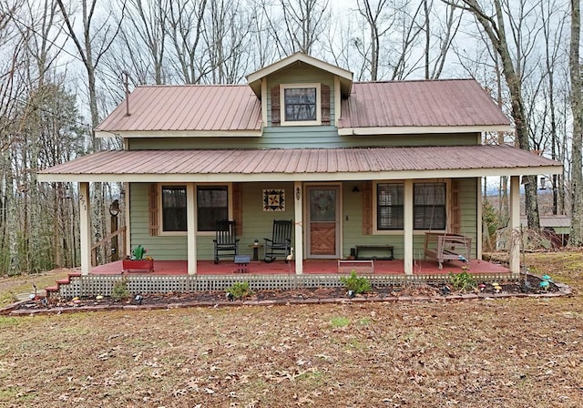 farmhouse with covered porch