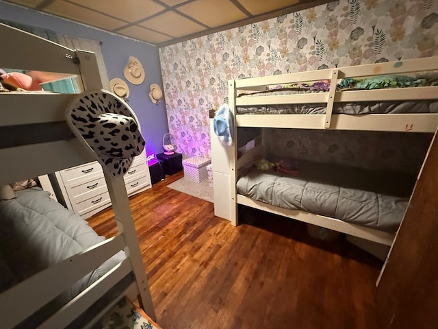 209 Vengeance Creek Rd, Marble, NC 28905 - bedroom with wood finished floors and wallpapered walls
