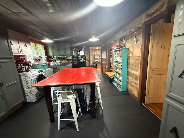 209 Vengeance Creek Rd, Marble, NC 28905 - dining space with wooden walls
