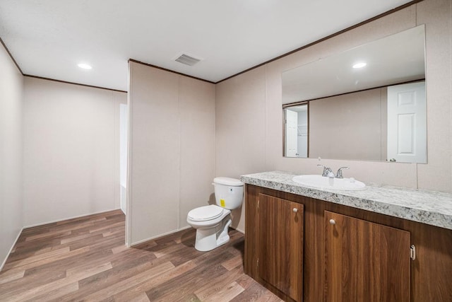 220 Jetty Dr, Ellijay, GA 30540 - bathroom with vanity, wood finished floors, and recessed lighting