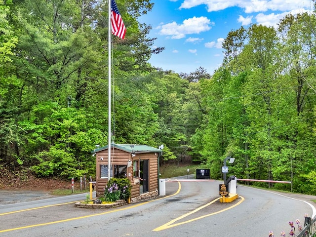 2267 Newport Dr, Ellijay, GA 30540 - view of asphalt street with a forest view