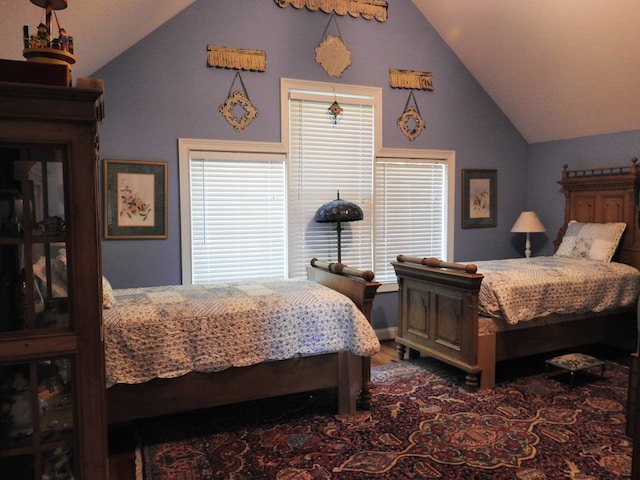 120 Sunrock Mountain Trc, Blue Ridge, GA 30513 - bedroom featuring vaulted ceiling and wood finished floors