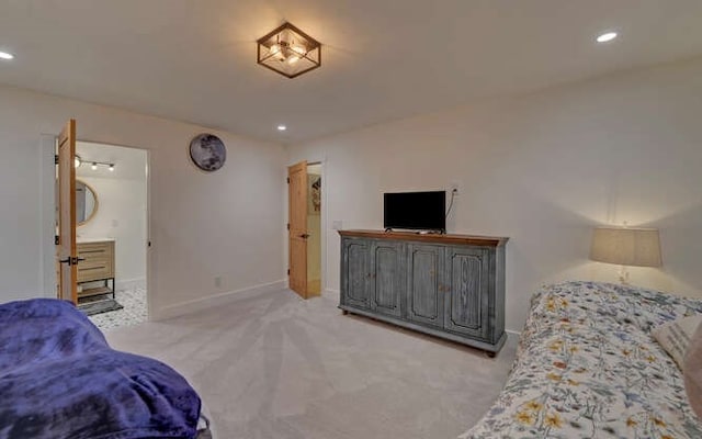 7670 Hiawassee Wilderness, Hiawassee, GA 30546 - bedroom with recessed lighting, baseboards, and light carpet