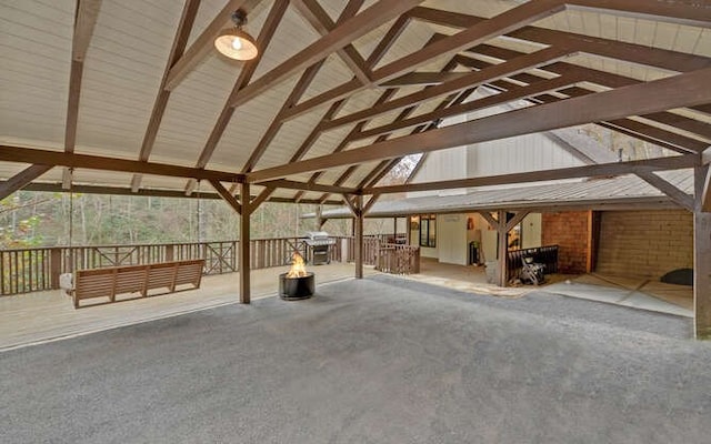 7670 Hiawassee Wilderness, Hiawassee, GA 30546 - view of patio with a fire pit