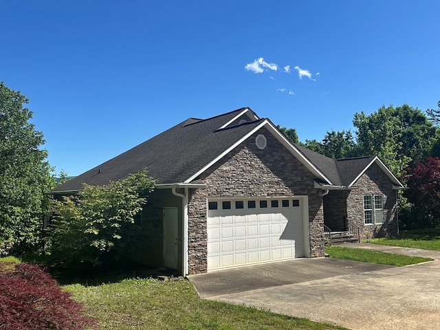 1207 Bullen Gap Rd, Blue Ridge, GA 30513 - view of front of property featuring stone siding, a garage, and driveway
