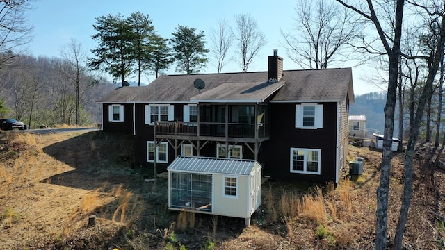 605 Hamby Rd, Murphy, NC 28906 - back of property with a chimney and an outbuilding