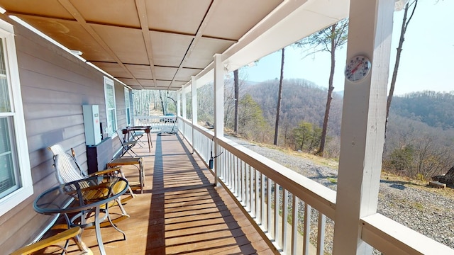 605 Hamby Rd, Murphy, NC 28906 - balcony featuring a mountain view and a wooded view