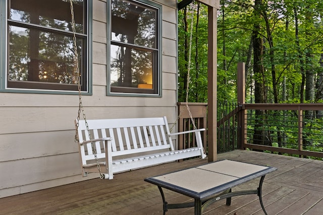 view of wooden terrace