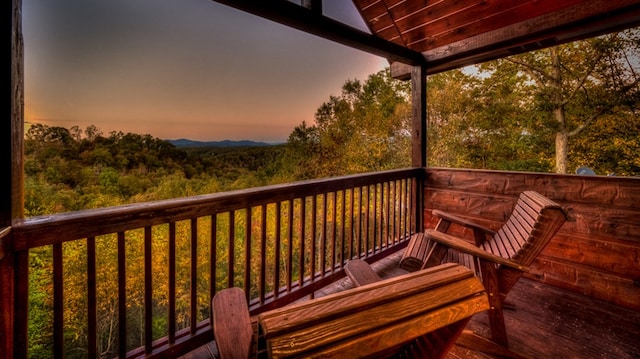 view of deck at dusk