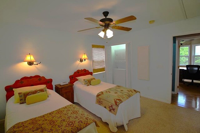 140 Hannel Dr, Murphy, NC 28906 - bedroom featuring baseboards, attic access, and a ceiling fan