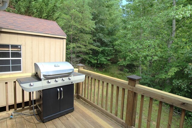 140 Hannel Dr, Murphy, NC 28906 - wooden deck featuring area for grilling