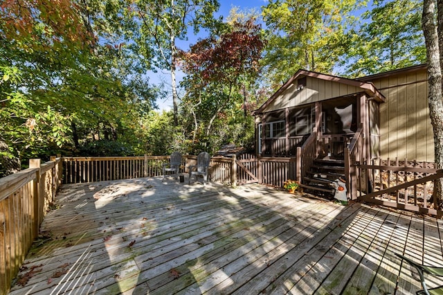 view of wooden terrace