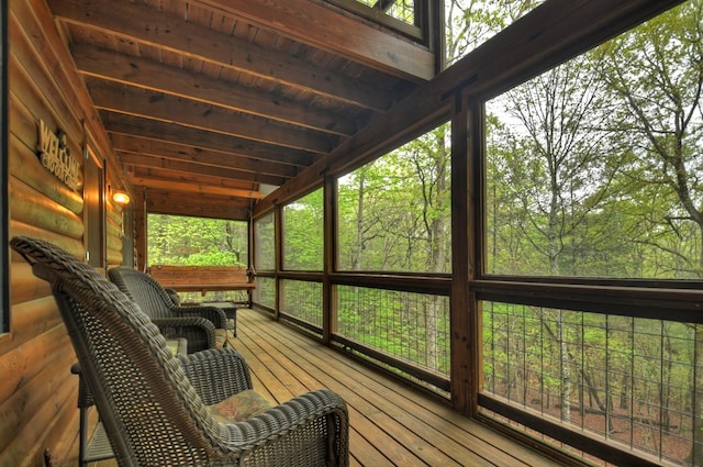 view of sunroom / solarium