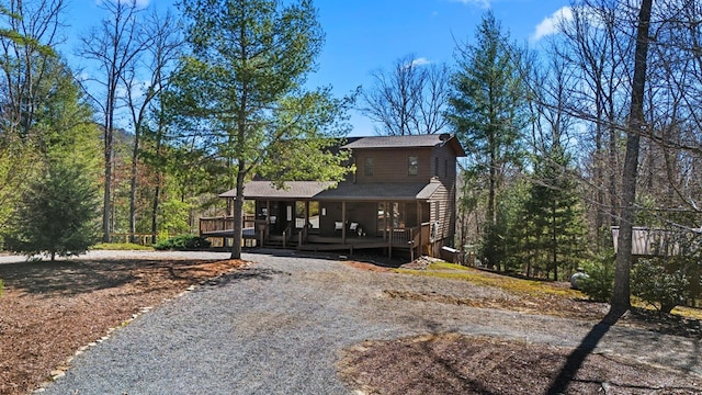 view of front of house featuring covered porch