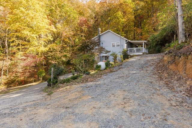 view of front of home with a porch