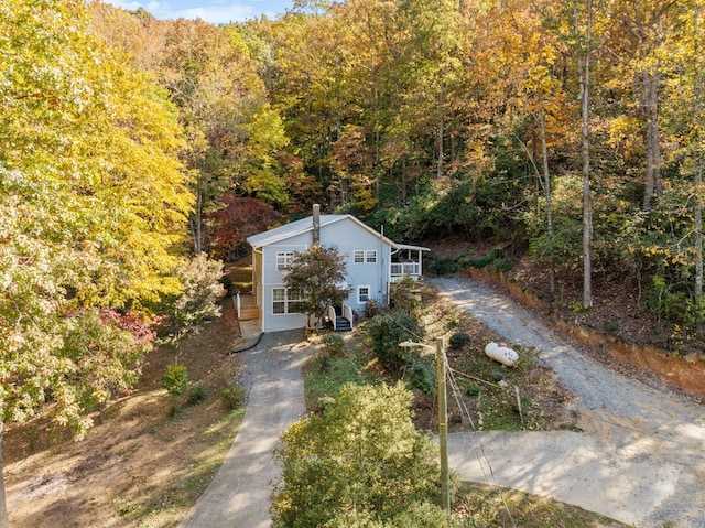 birds eye view of property