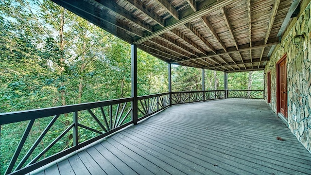 view of wooden terrace