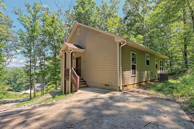 view of property exterior featuring cooling unit