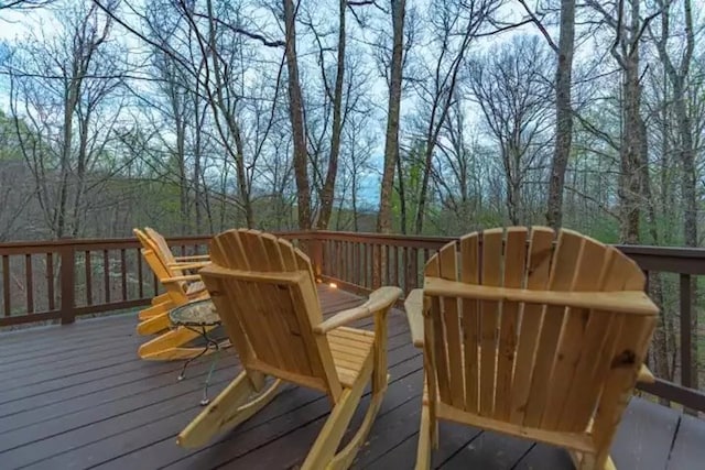 view of wooden terrace