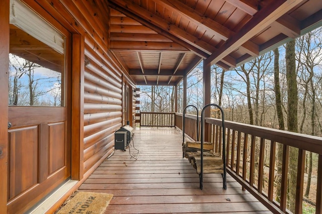 view of wooden deck