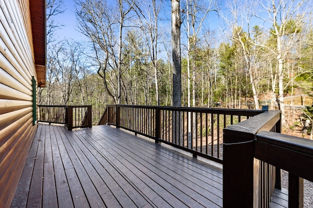 view of wooden deck