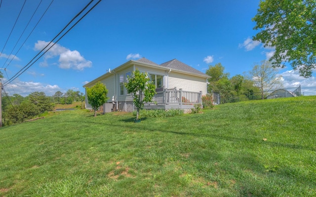467 Greenlawn Cemetary Rd, Murphy, NC 28906 - view of property exterior with a deck and a lawn