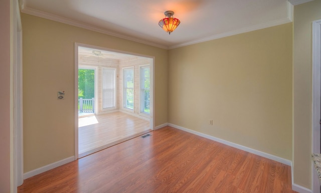 467 Greenlawn Cemetary Rd, Murphy, NC 28906 - unfurnished room with light wood-type flooring, ornamental molding, and baseboards