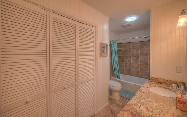 467 Greenlawn Cemetary Rd, Murphy, NC 28906 - full bathroom with a closet, toilet, shower / tub combo, and vanity