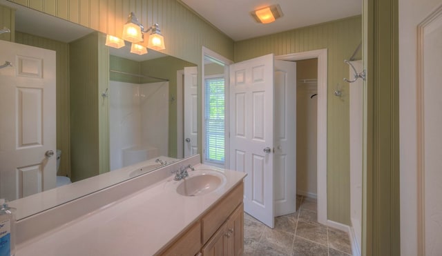 467 Greenlawn Cemetary Rd, Murphy, NC 28906 - bathroom featuring a shower, vanity, and baseboards